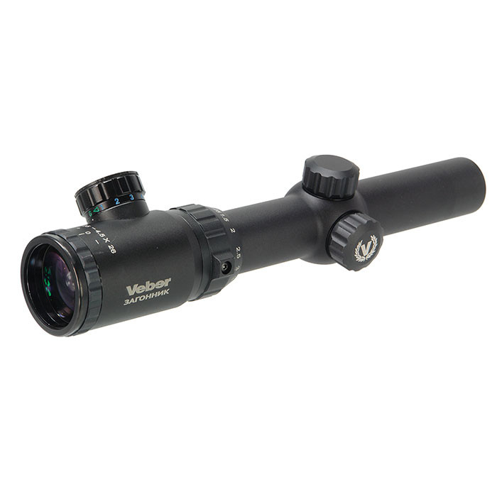 Оптический прицел ПО 1,25-4,5*26 IR загонник Veber - фото 1