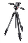 Штатив Manfrotto Compact Advanced , с встроенной 3D головой, чёрный (MKCOMPACTADV-BK) 1