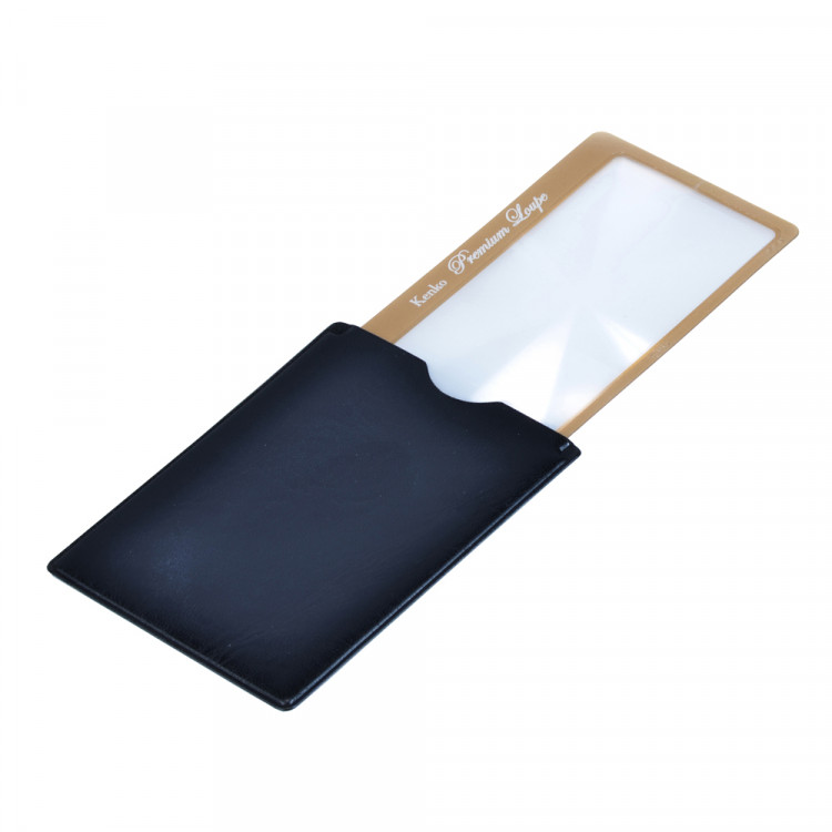 Лупа Kenko Premium Lupe KTL-015 (73x41 мм, 3x), золотая, в чехле со стопором - фото 1