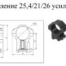 Крепление 25,4/21/26 усиленное - фото 2